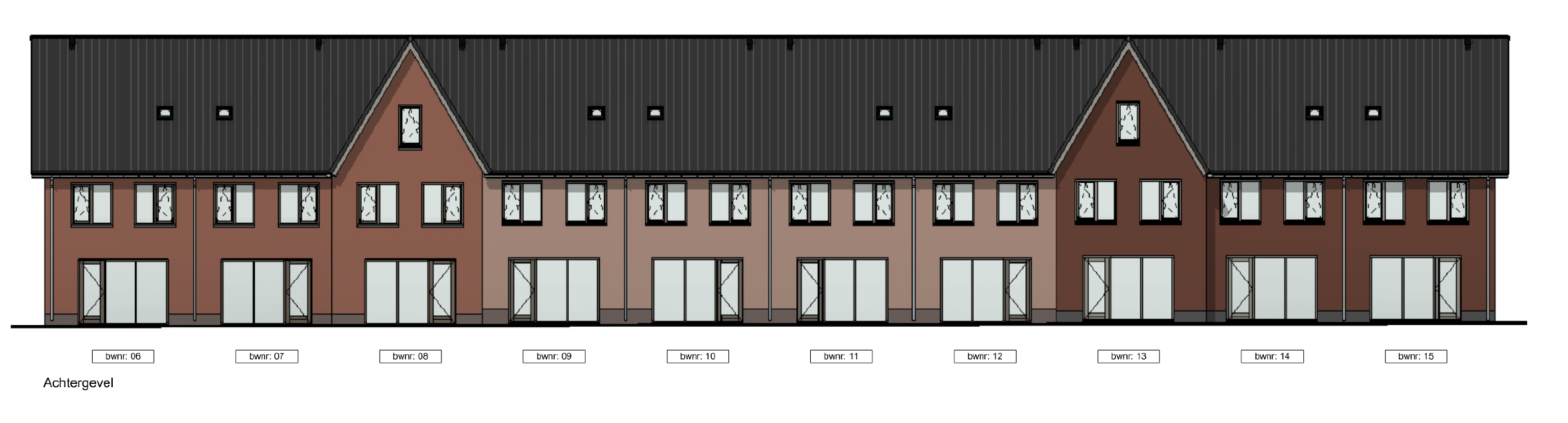 Achterzijde woonblok